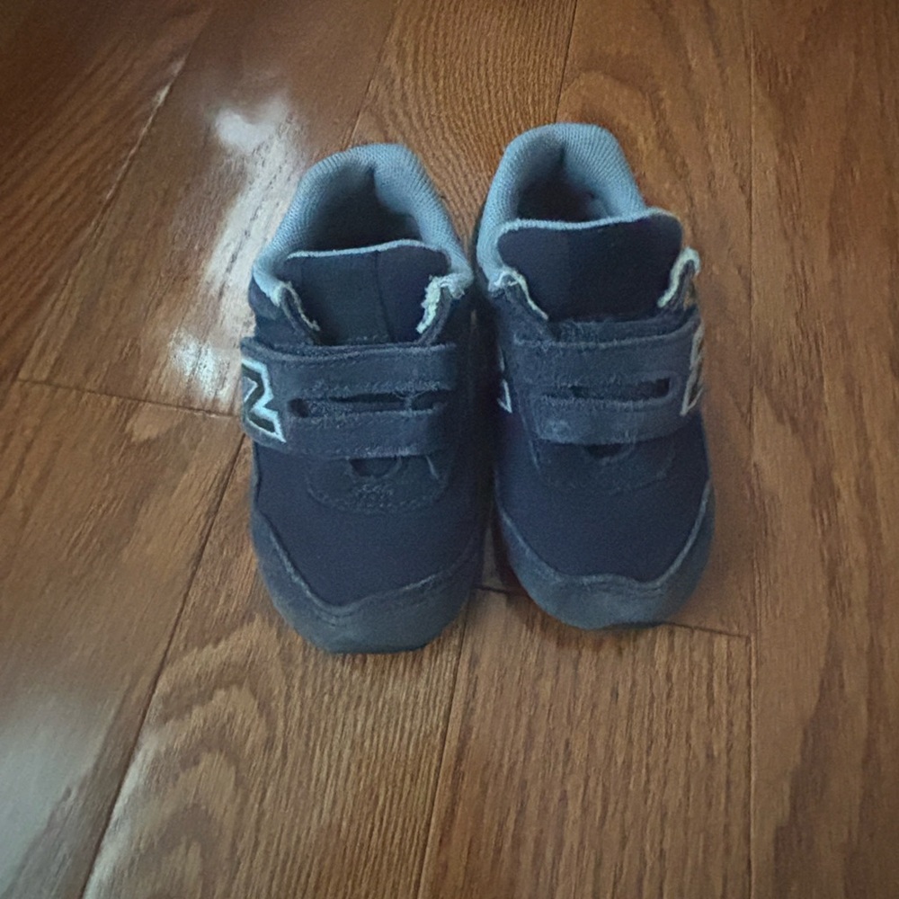 New Balance Kids Navy and Gray Sneakers